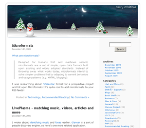 Christmas Theme Header for WordPress Blog - 1